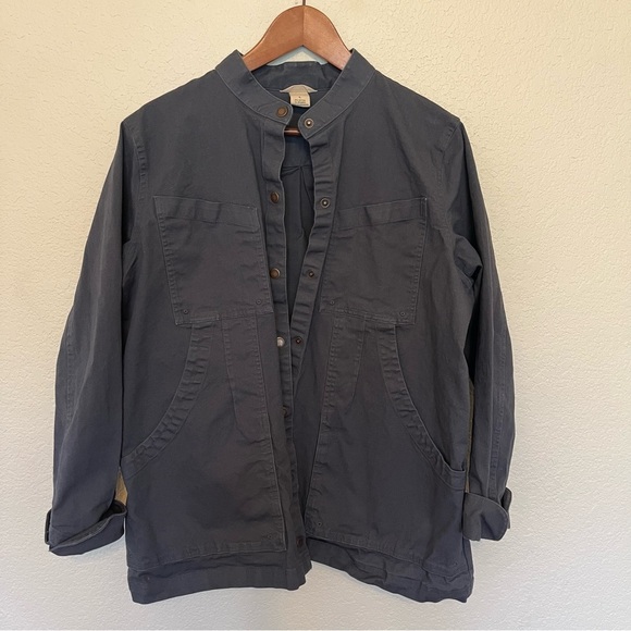 Duluth Trading Co Jackets & Blazers - Duluth Trading Co Canvas Dark Gray Blue Utility Work Jacket Women's Large